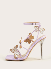 Butterfly Stiletto Heeled Sandals