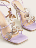 Butterfly Stiletto Heeled Sandals