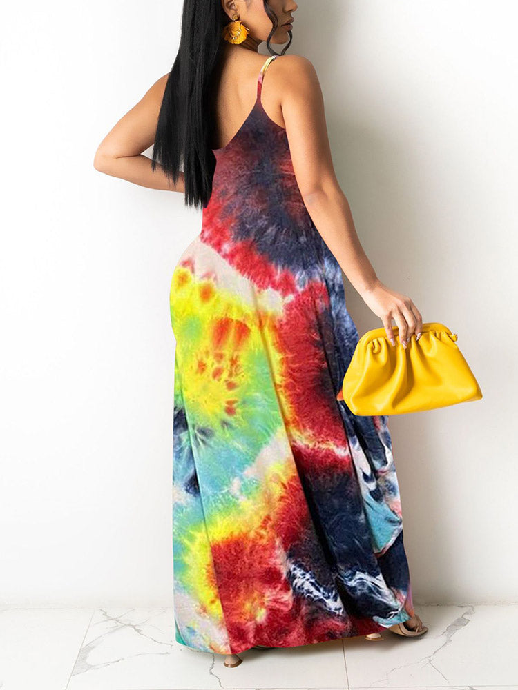 Print Spaghetti Strap Dress