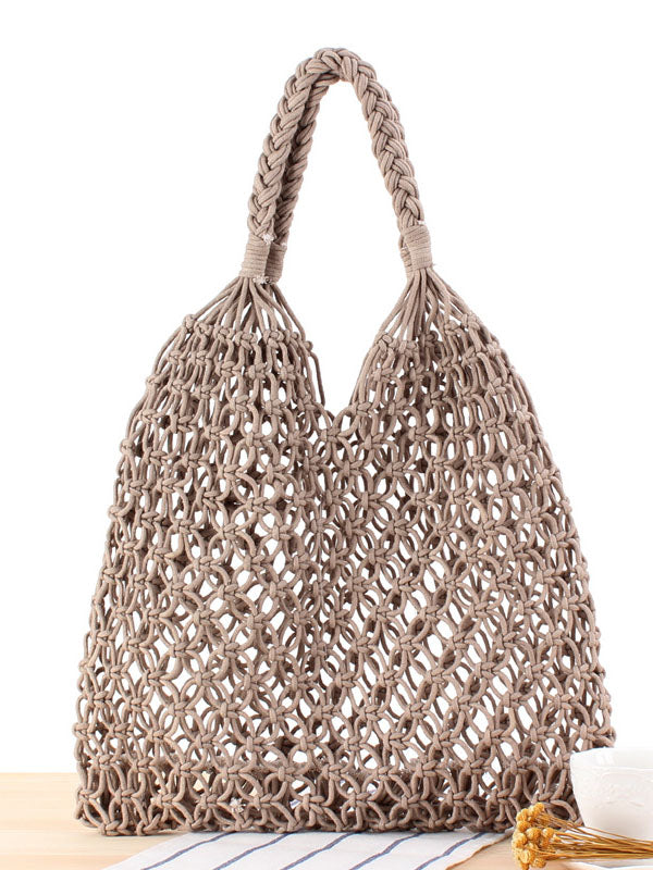 Rope Weaving Hollow Tote