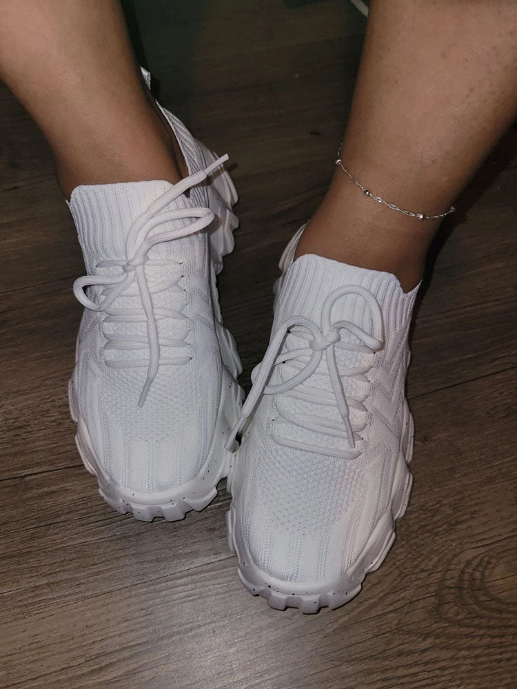 Breathable Lace-Up Sneakers