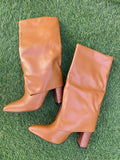 PU Leather Chunky Heel Boots
