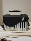 Piano Print Music Embroidered Bag