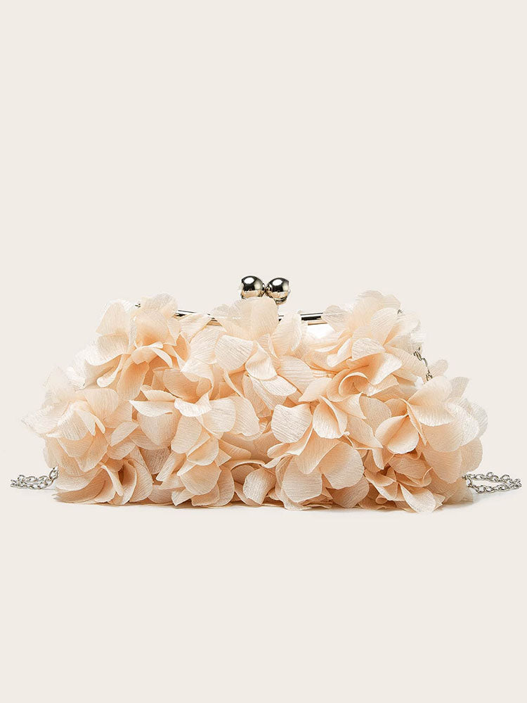 Clutch mit Blumendekor und Schloss