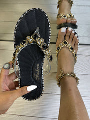 Flip-Flops mit Strass Dekor