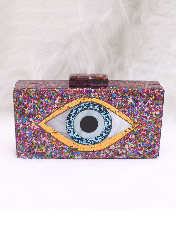Colorblock Eye Box Bag
