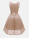 Elegant Sleeveless Lace Party Dress