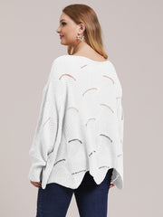 Round Neck Cut-Out Sweater