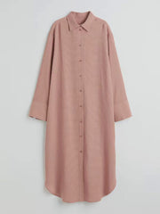 Chiffon Long Sleeve Shirt Dress