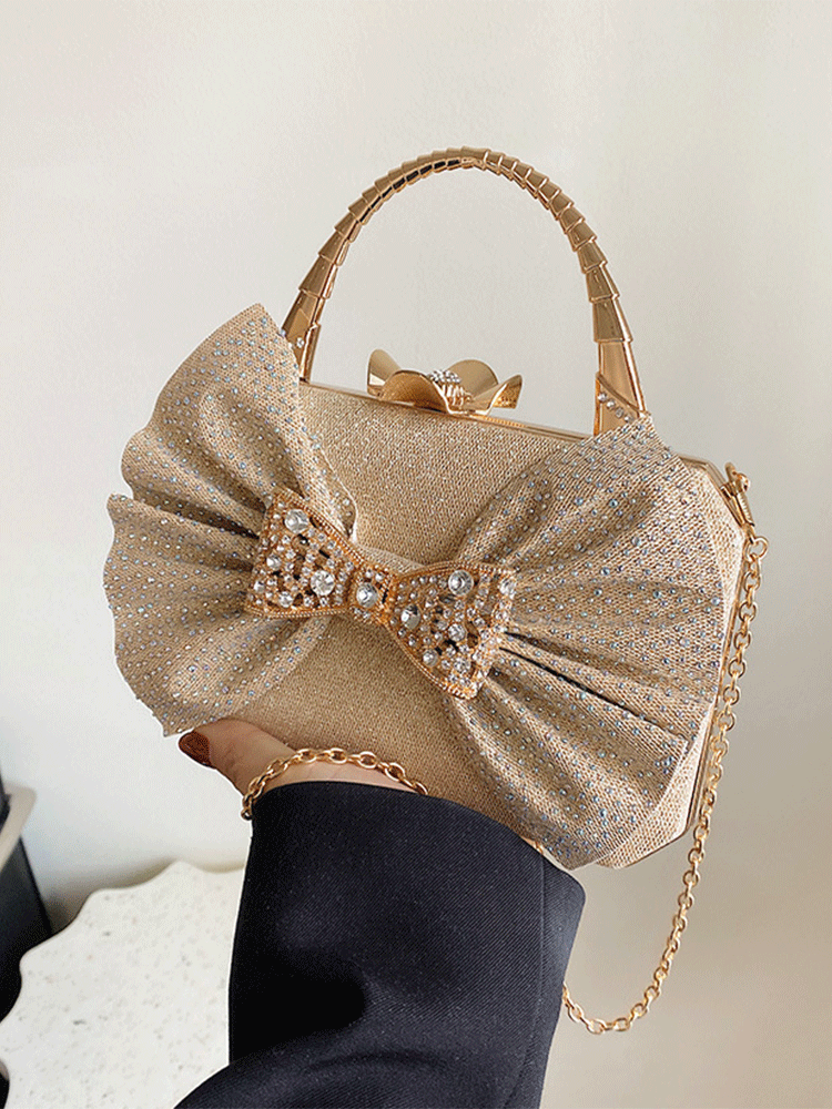 Bow Sequine Party Handbag