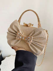 Party-Handtasche mit Schleife und Pailletten