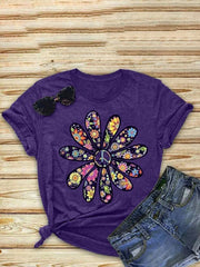 Peace Flower Casual Tee