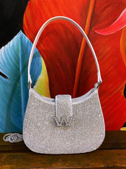 Rhinestone Saddle Shoulder Bag