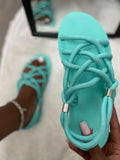Crossover Rope Flats Sandals