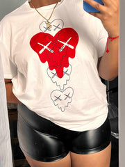 Heart Print Tee