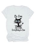 Everything Is Fine Cat Tee