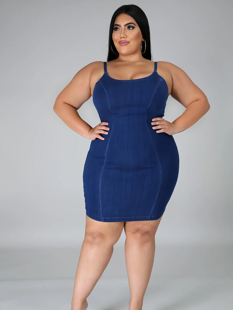 Solid Color Bodycon Midi Dress