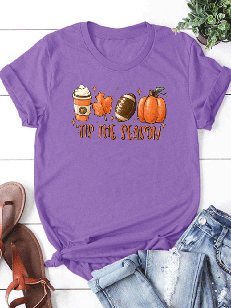 Halloween Pumpkin Letter Tee