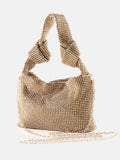 Rhinestone Decor Knot Square Bag