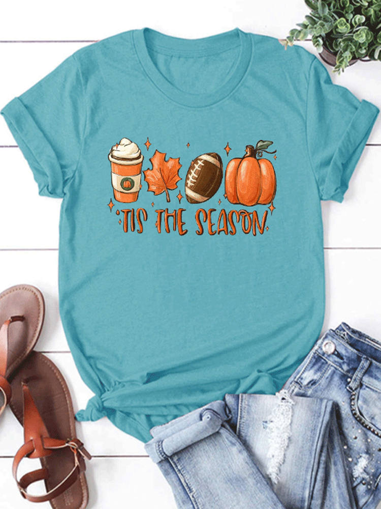 Halloween Pumpkin Letter Tee