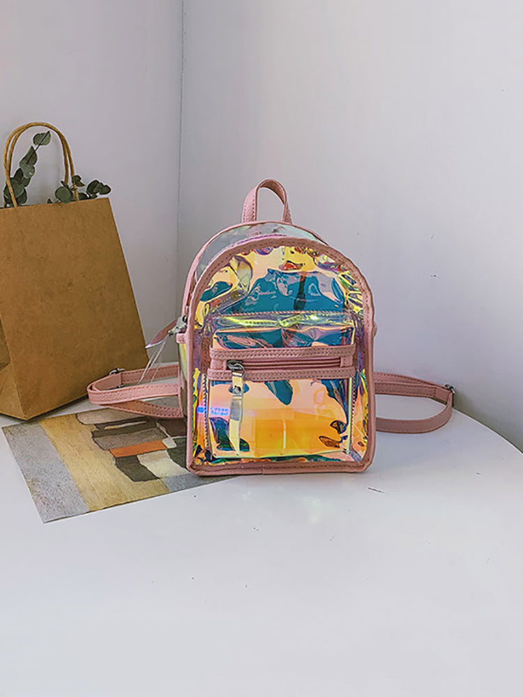 Holographic Curved Top Backpack