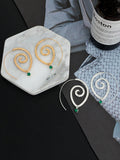 Retro Swirl Hoop Earrings