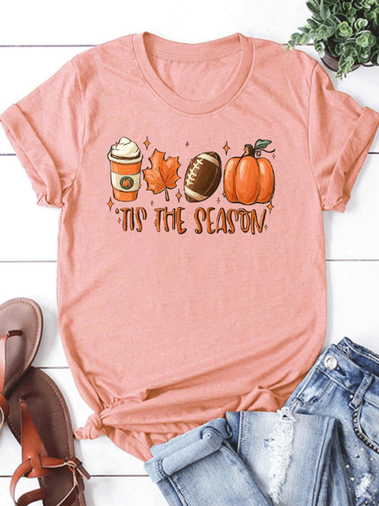 Halloween Pumpkin Letter Tee