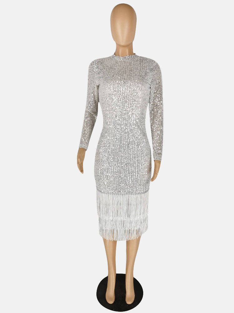 Vintage Sequin Tassel Dress main image 0