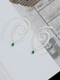Retro Swirl Hoop Earrings
