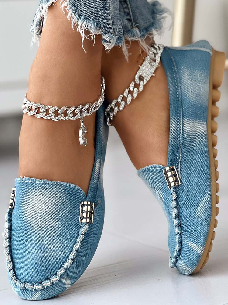 Lässige Slipper aus Denim