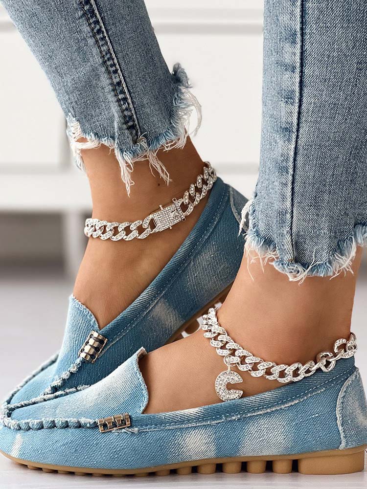 Lässige Slipper aus Denim