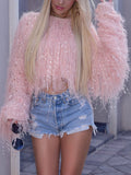 Sequin Tassel Knitted Sweater