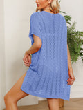 V-neck Crochet Beach Cover-up Dress