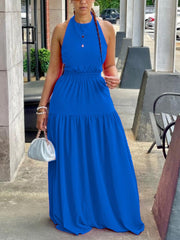 Halter Backless Maxi Dress