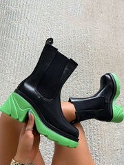 Chunky Heel Ankle Boots