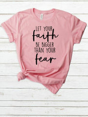 Faith Letter Print Casual T-Shirt