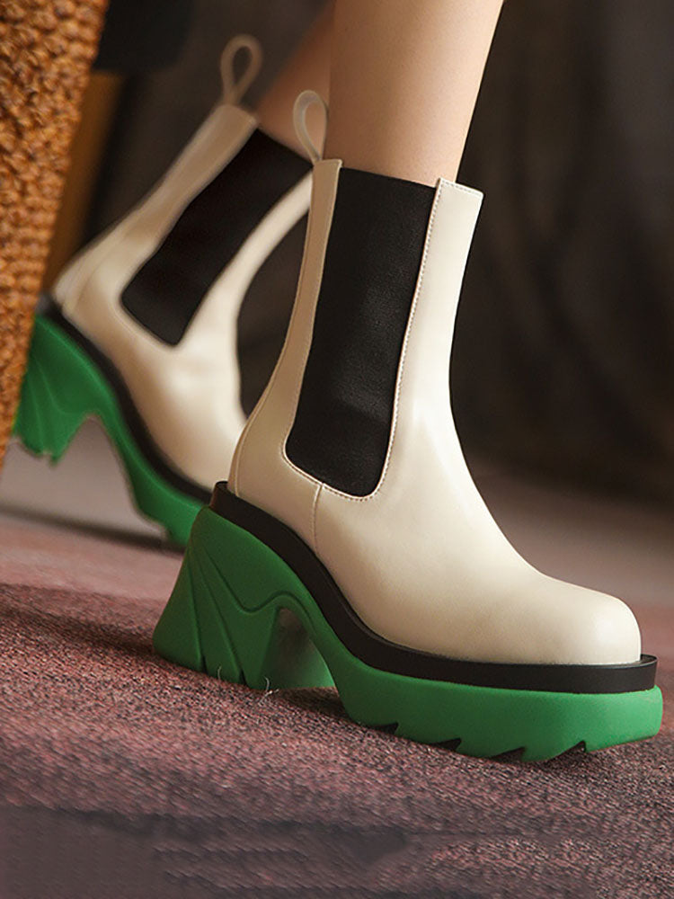 Chunky Heel Ankle Boots