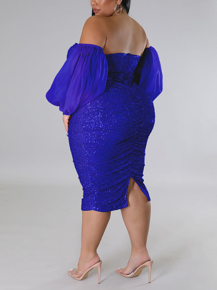 Sequin Tube Midi Holiday Dress