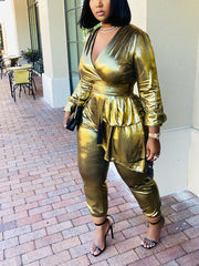 Gilding V Neck Jumpsuit