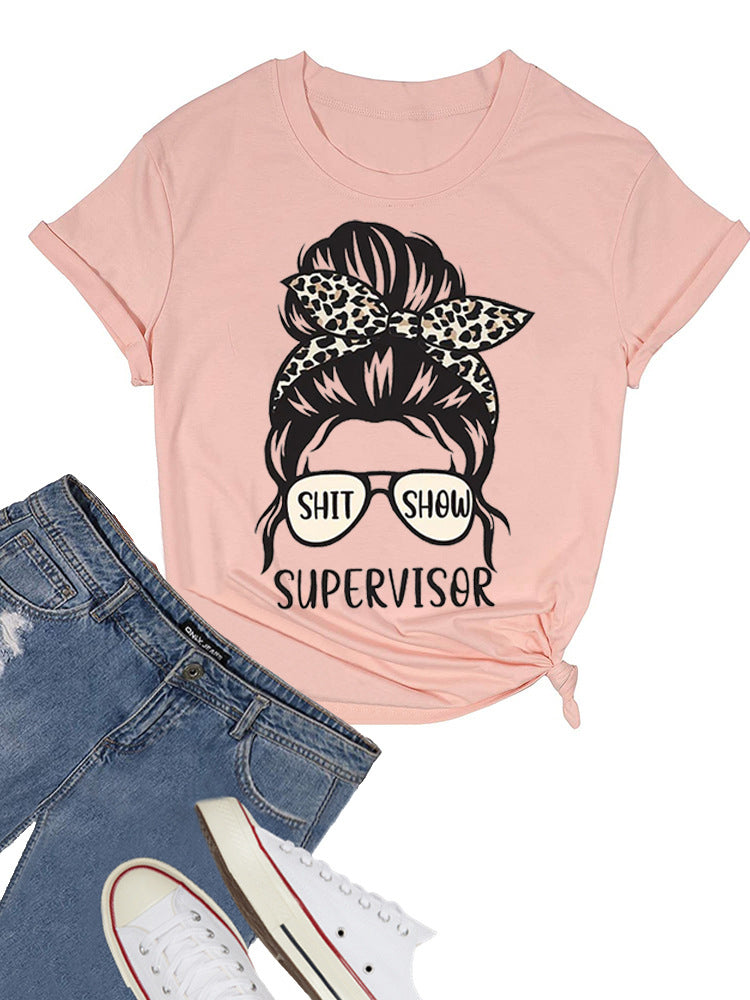 Cute Girl Print T-Shirt