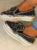 Bowknot Rhinestone Loafers Shoes