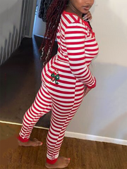 Christmas Striped Jumpsuit