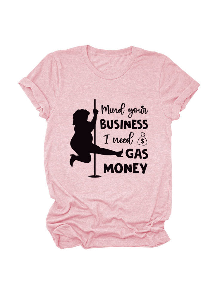 Camiseta de dinero para gasolina