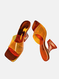 Square Toe Candy Color Sandals