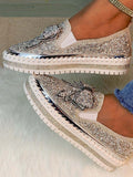 Bowknot Rhinestone Loafers Shoes