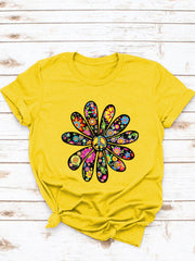 Peace Flower Casual Tee