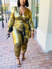 Gilding V Neck Jumpsuit