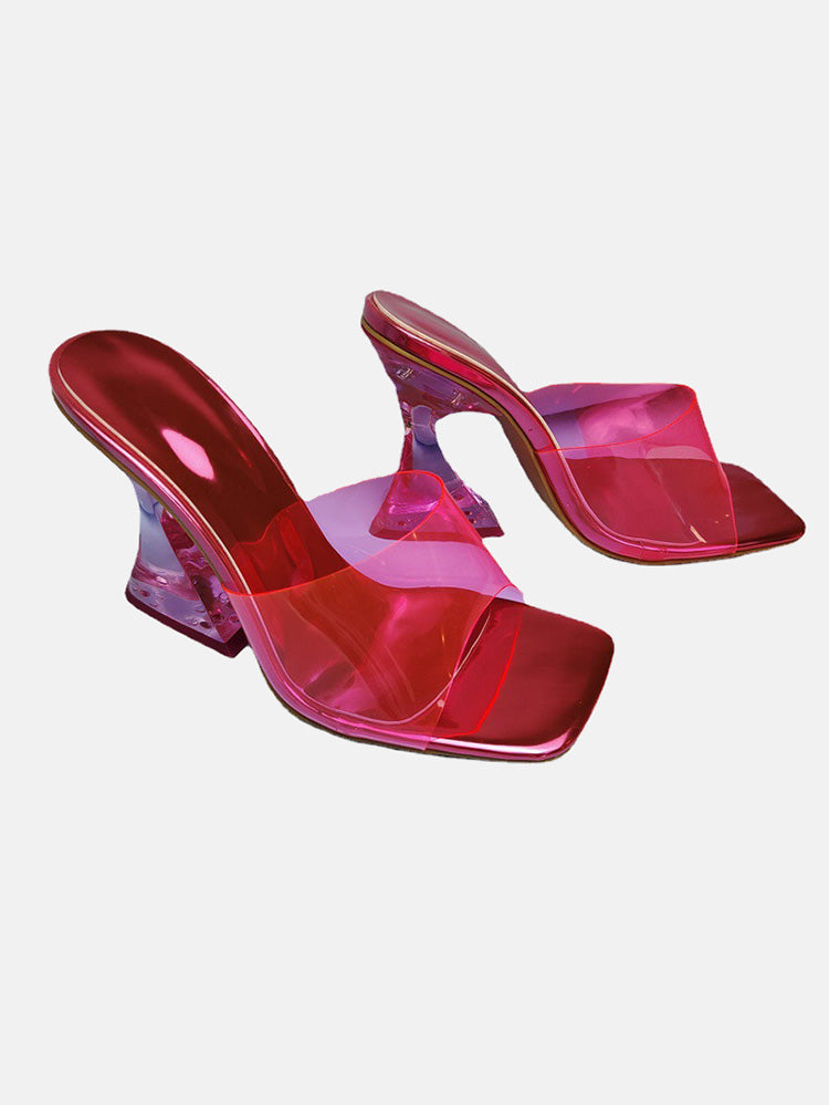 Square Toe Candy Color Sandals