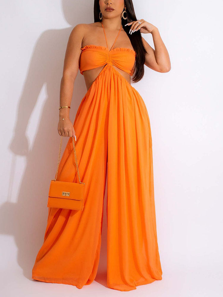 Chiffon Wide Leg Jumpsuit