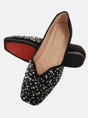 Rhinestone Sequin Flat Shoes